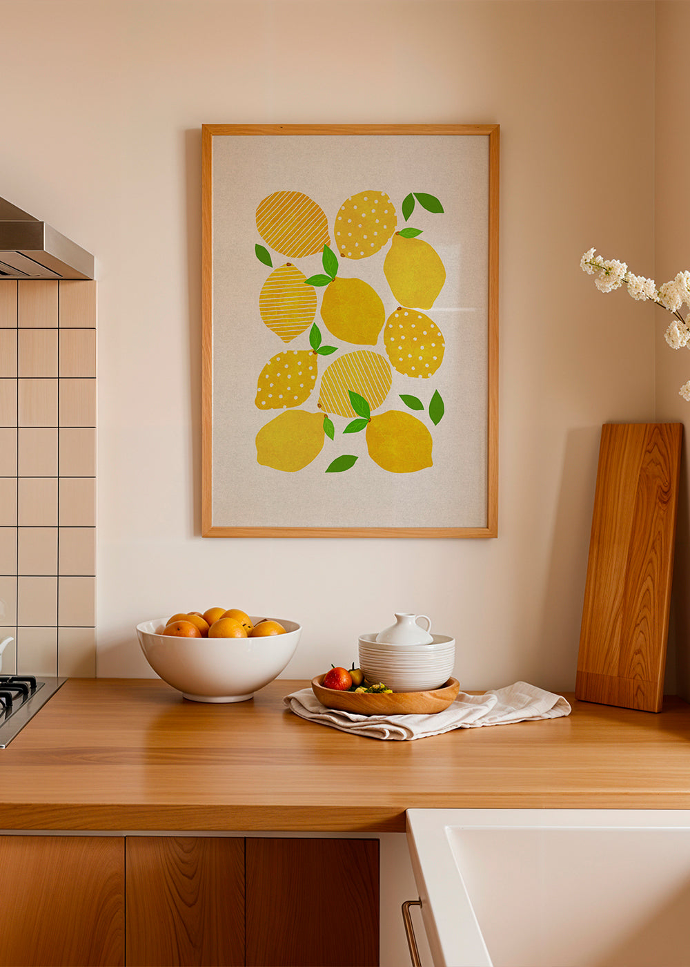 Kökskonst Citrusillustration