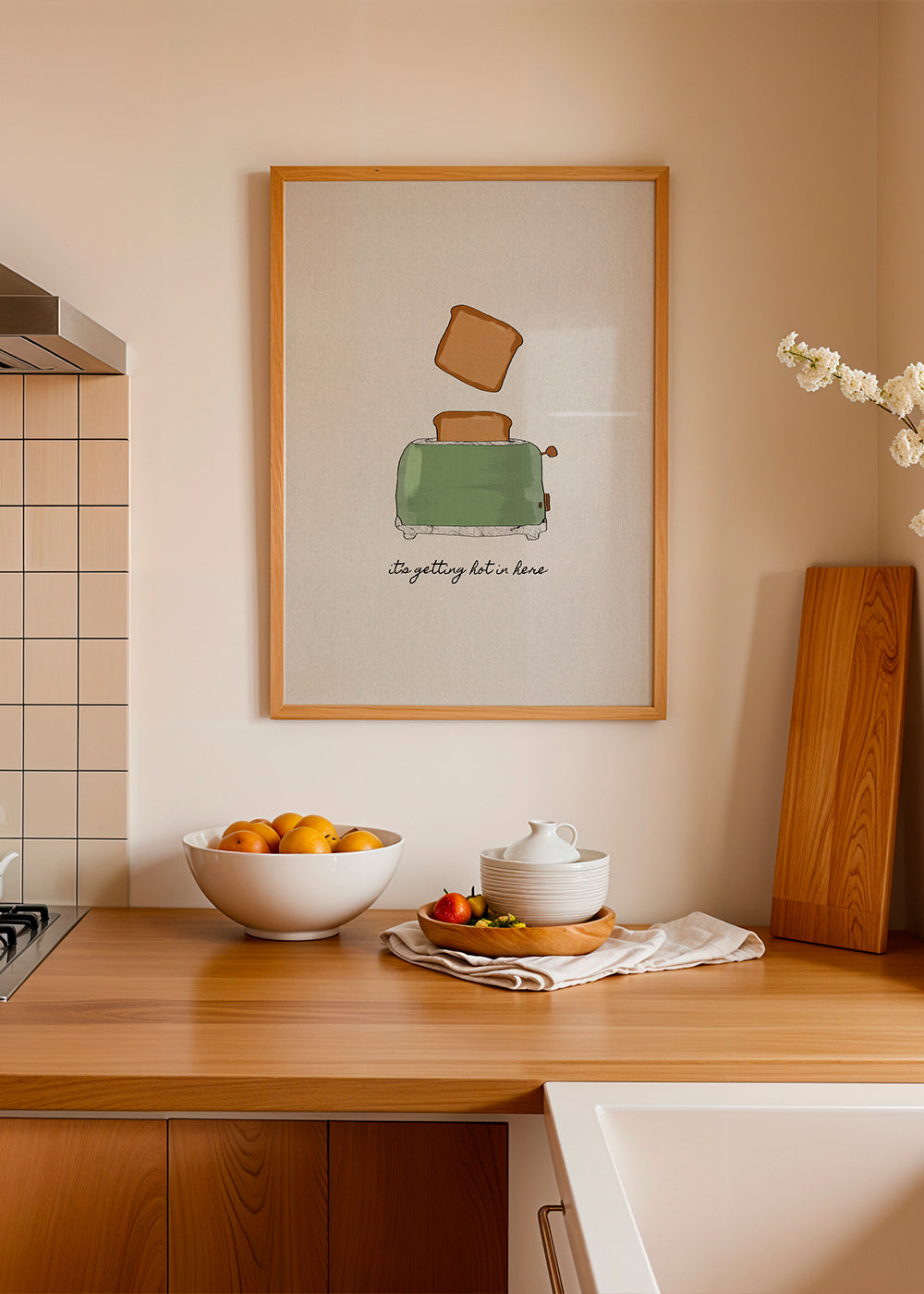 Kökskonst med illustrerad brödrost