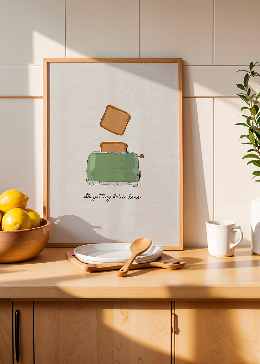 Kökskonst med illustrerad brödrost