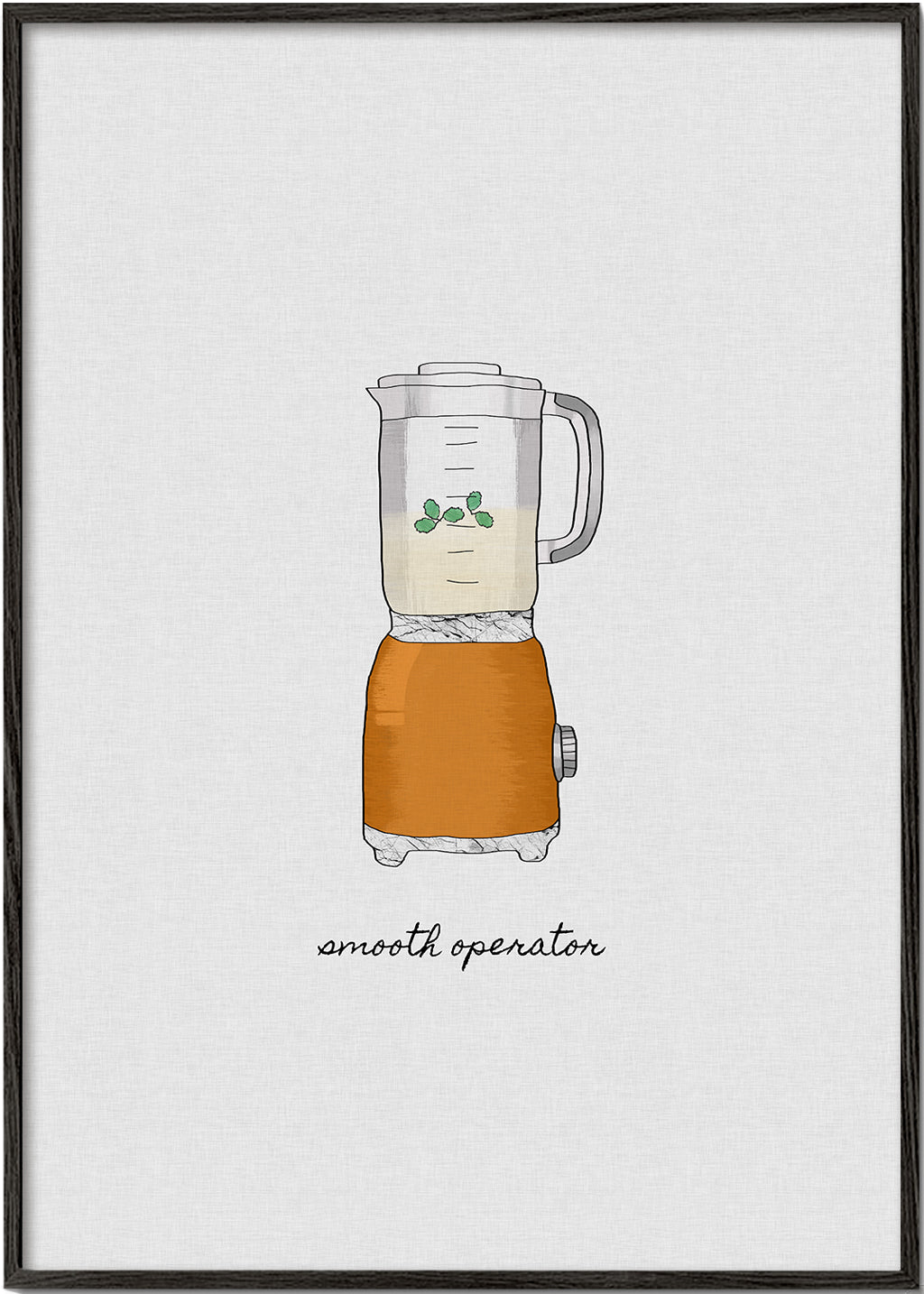 Kökskonst med orange mixer