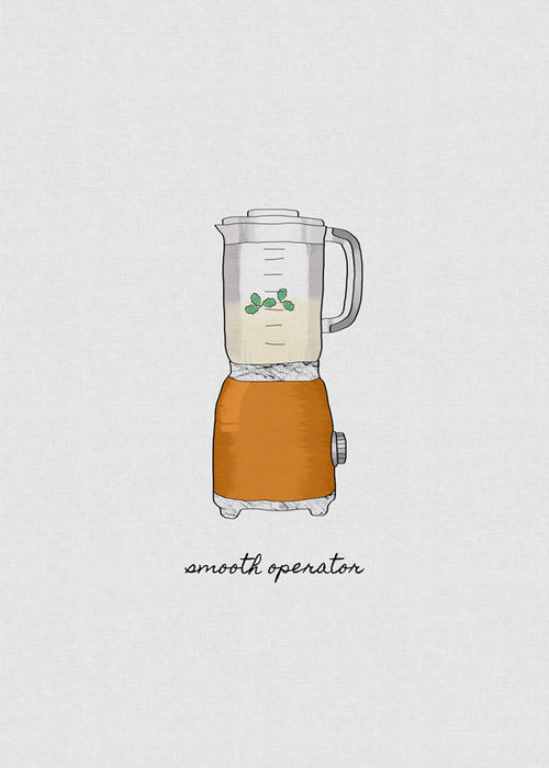 Kökskonst med orange mixer