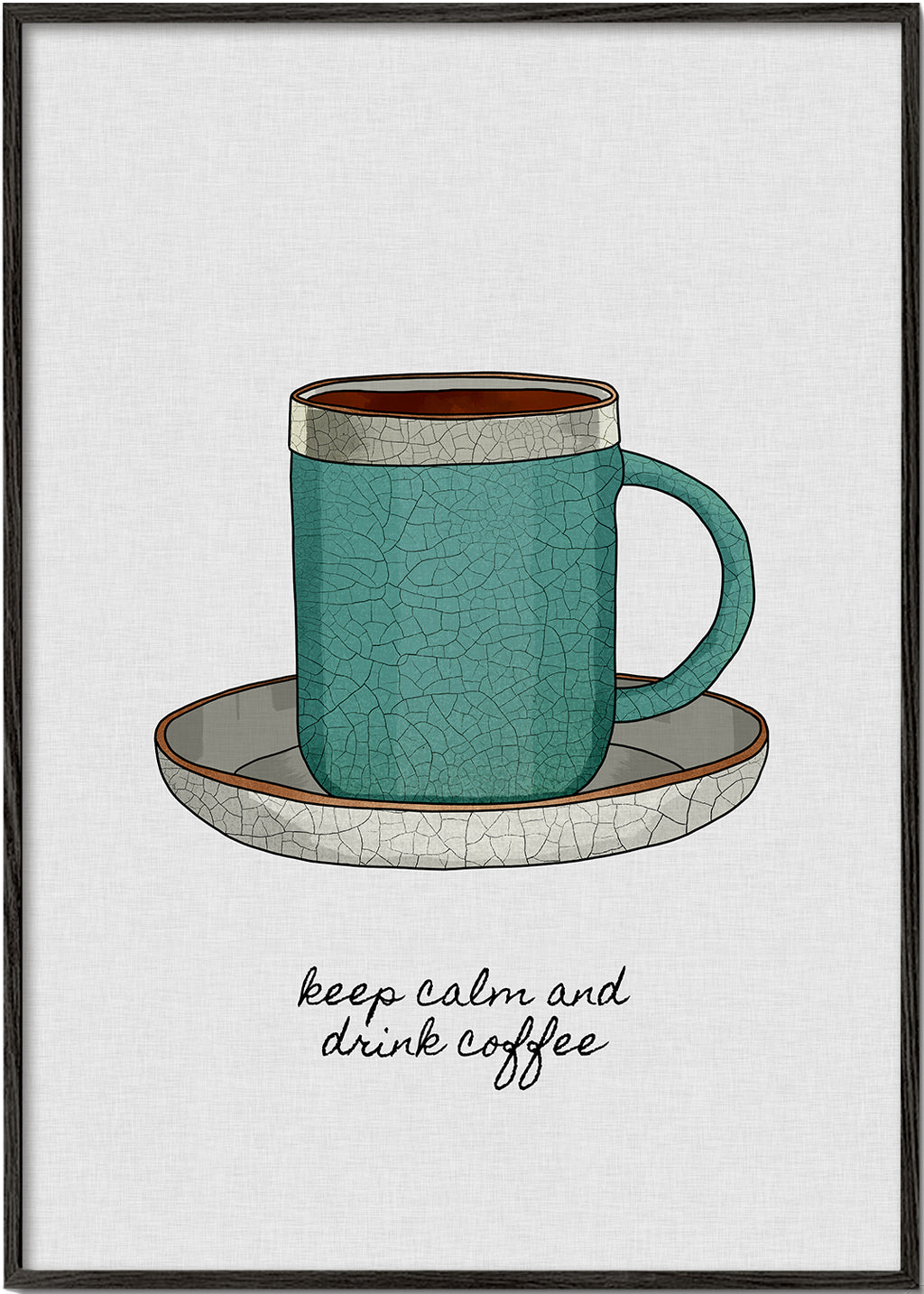 Kökskonst: illustrerad kaffekopp