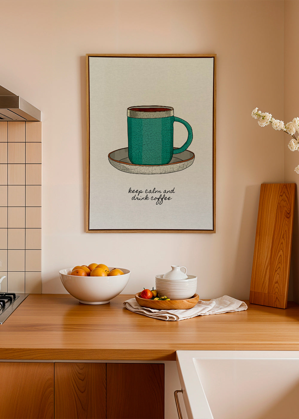 Kökskonst: illustrerad kaffekopp