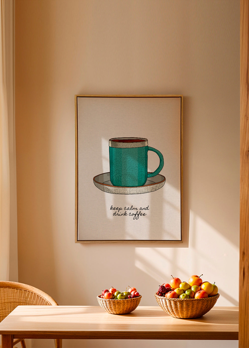Kökskonst: illustrerad kaffekopp