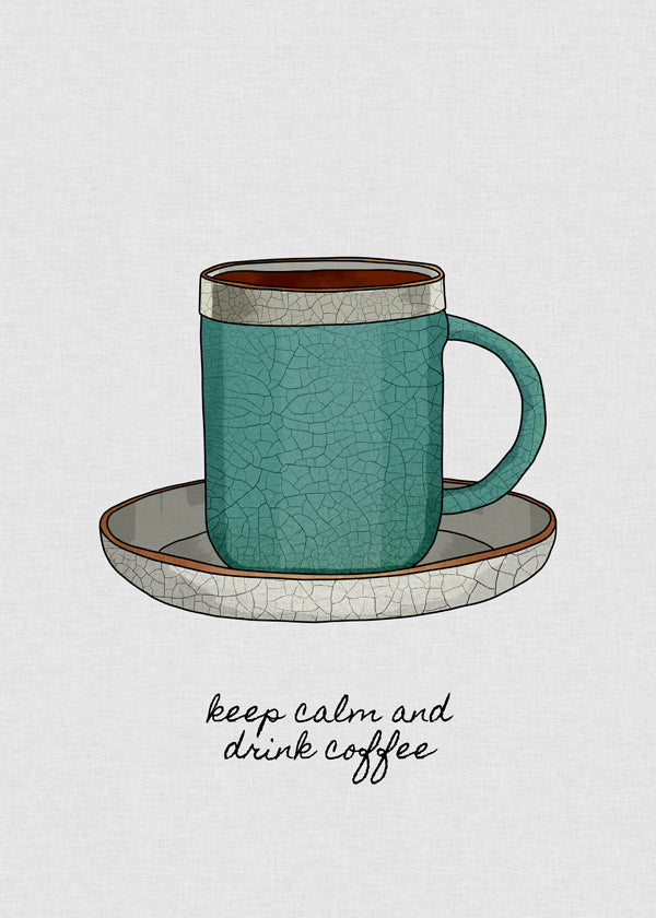 Kökskonst: illustrerad kaffekopp