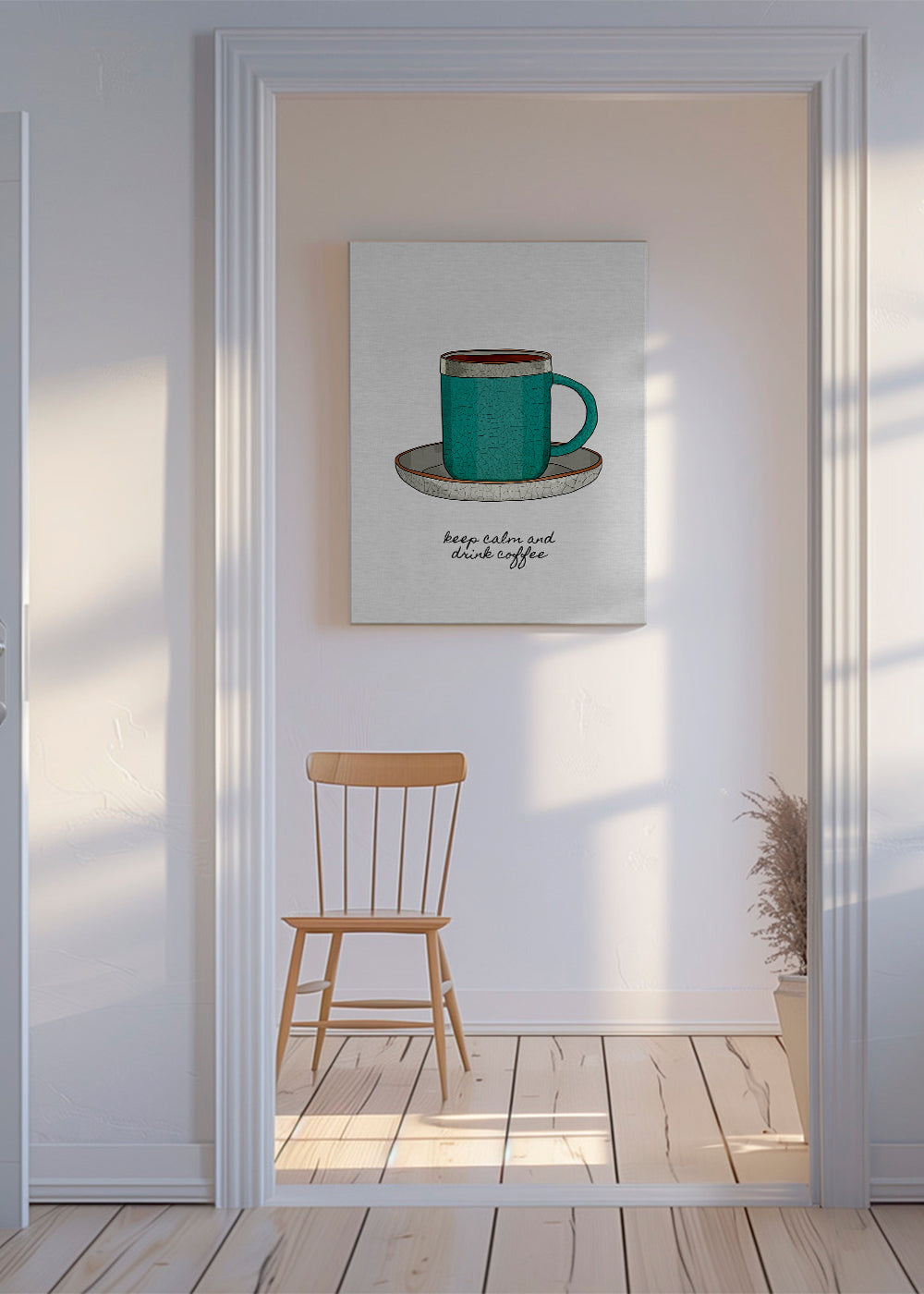 Kökskonst: illustrerad kaffekopp