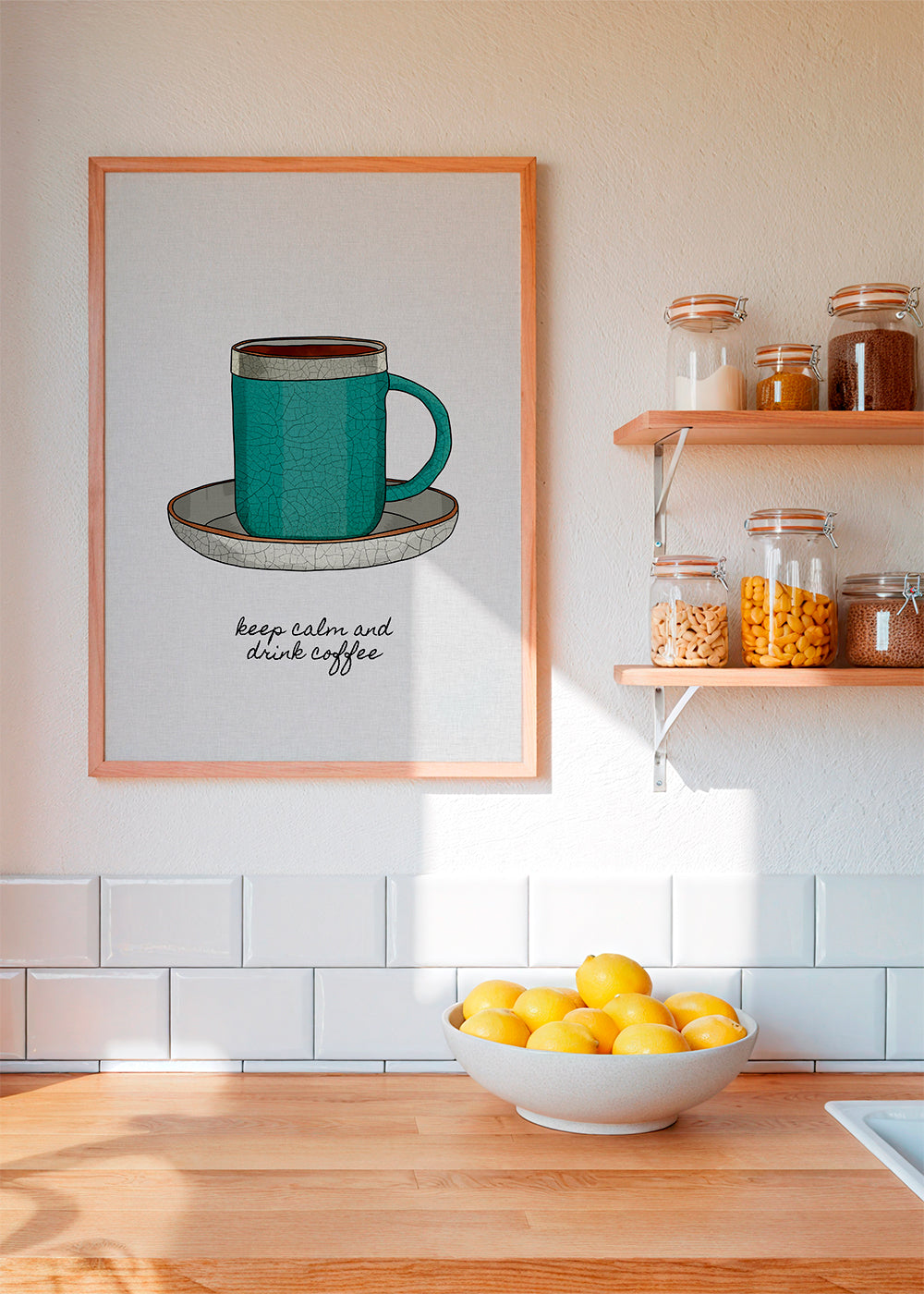 Kökskonst: illustrerad kaffekopp