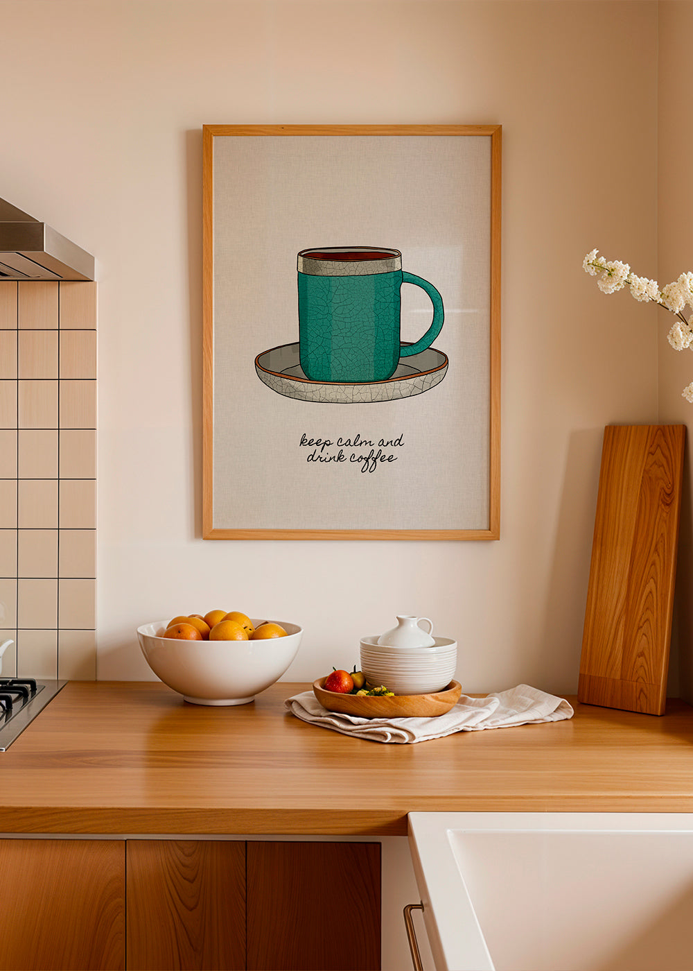 Kökskonst: illustrerad kaffekopp