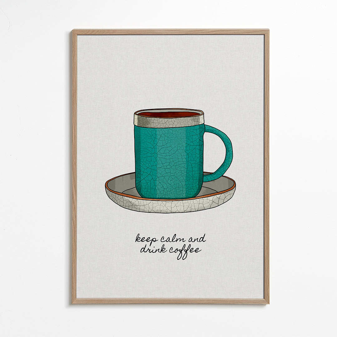 Kökskonst: illustrerad kaffekopp