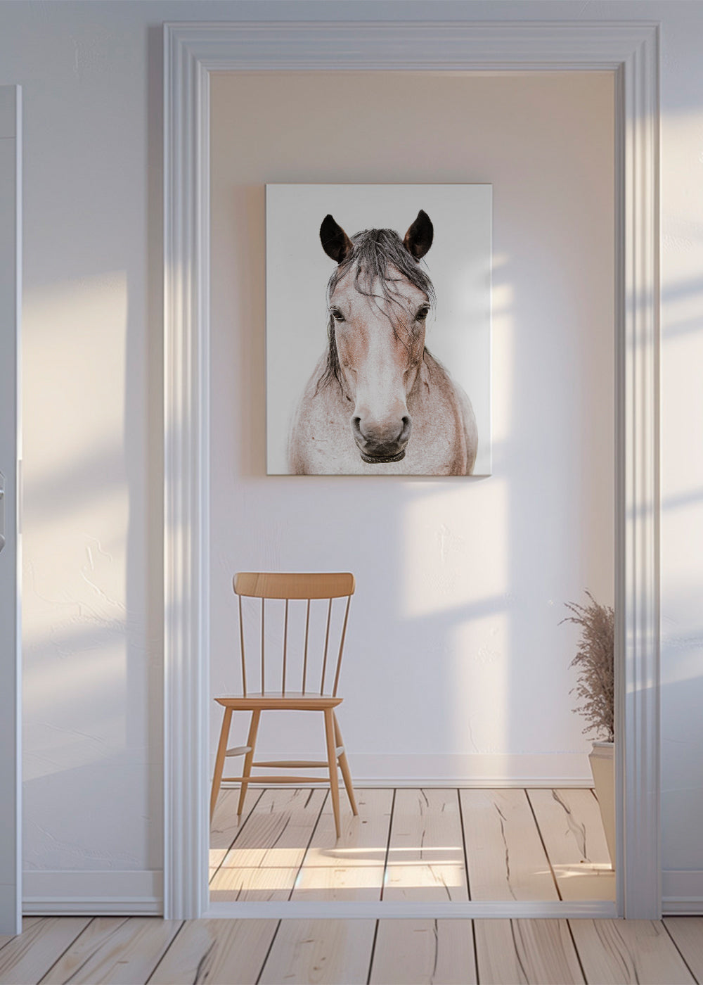 Häst porträtt minimalistisk