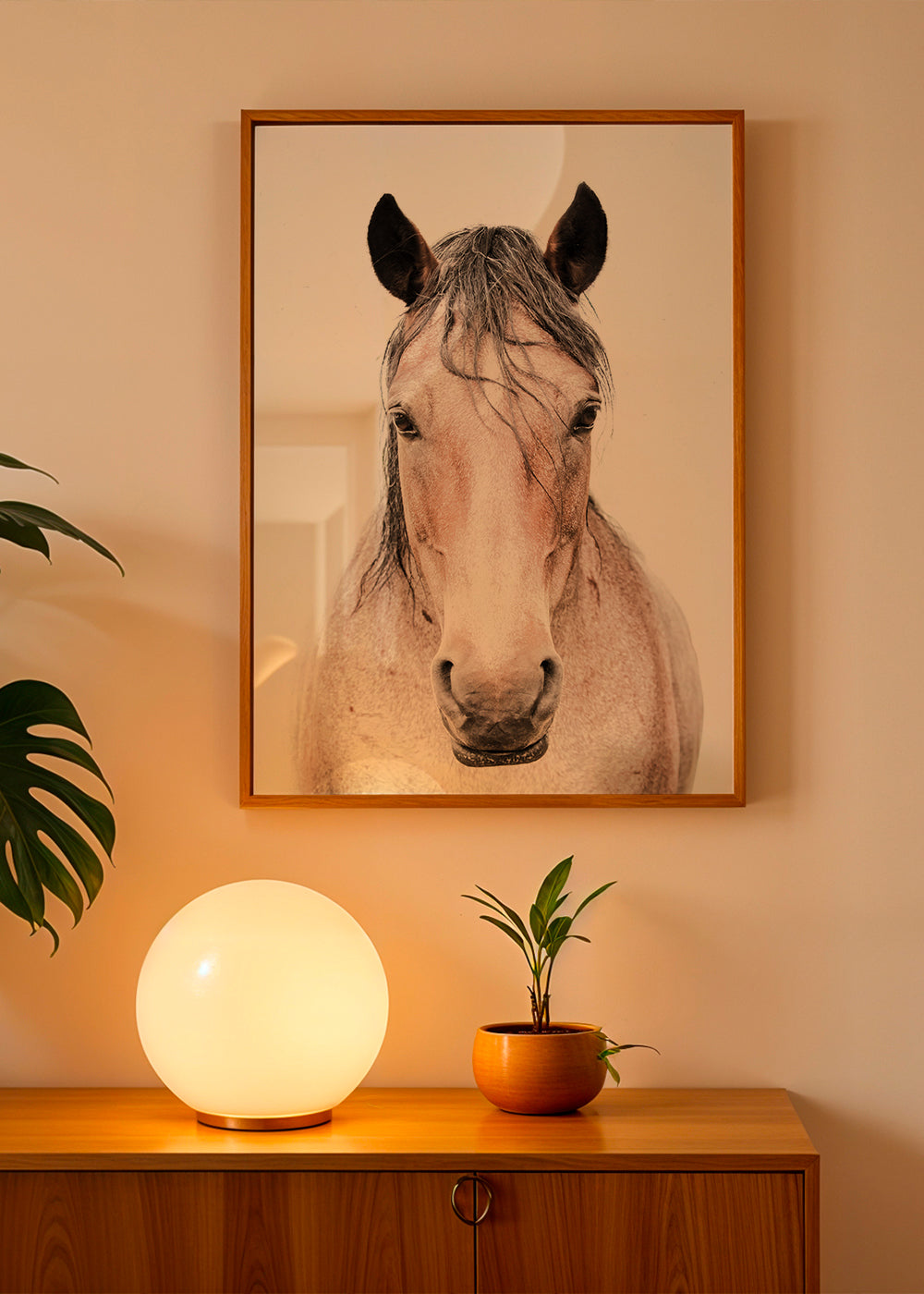 Häst porträtt minimalistisk