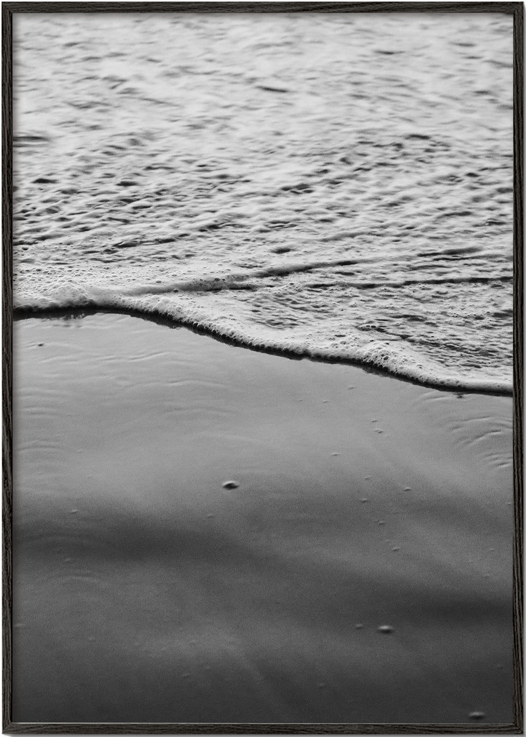 Landskapskonst: strand i svartvitt