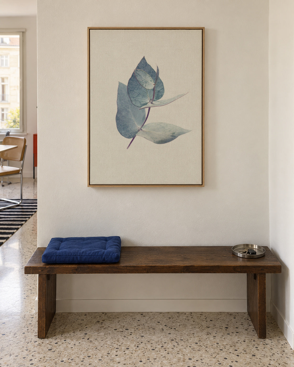 Eucalyptus I - Framed canvas in an interior