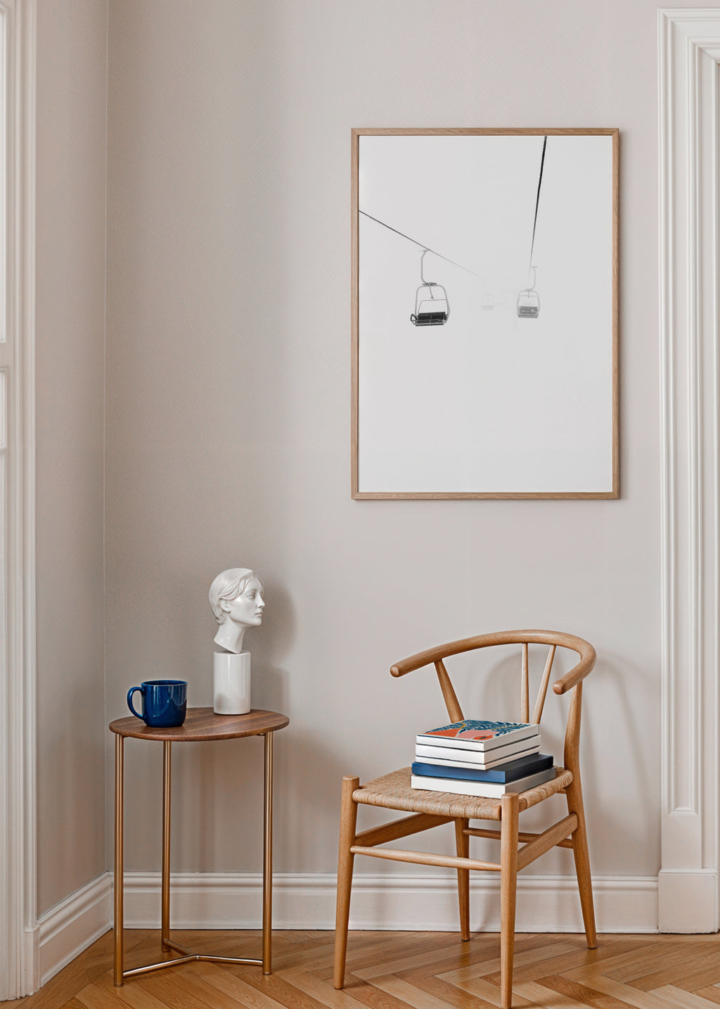 Foggy - Framed poster in an interior