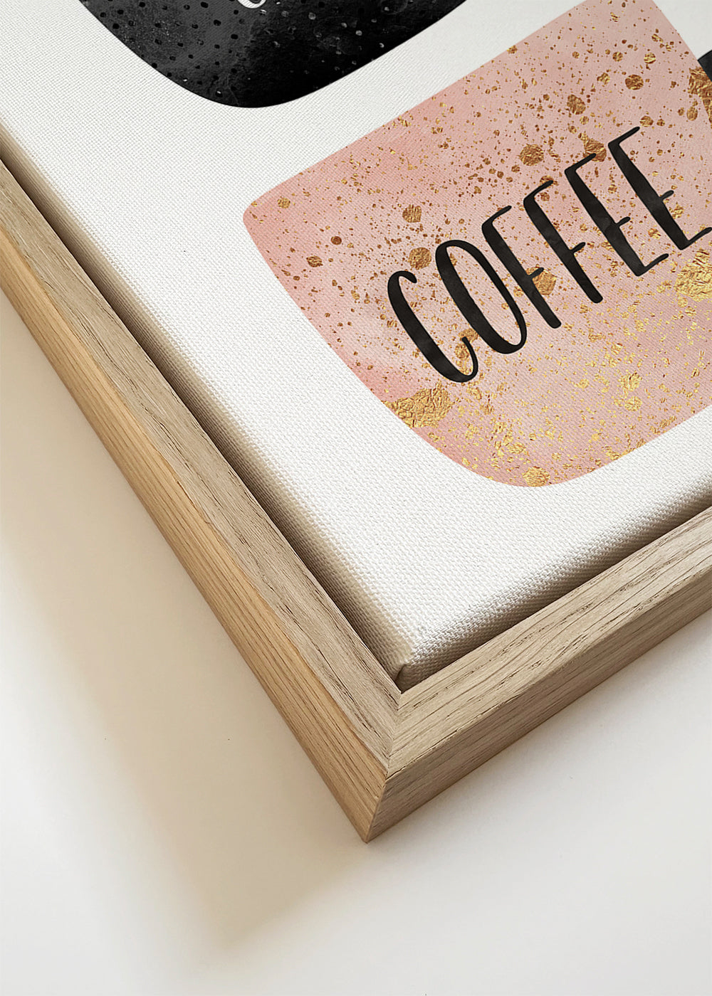 Kökskonst: illustrerade kaffekoppar med text