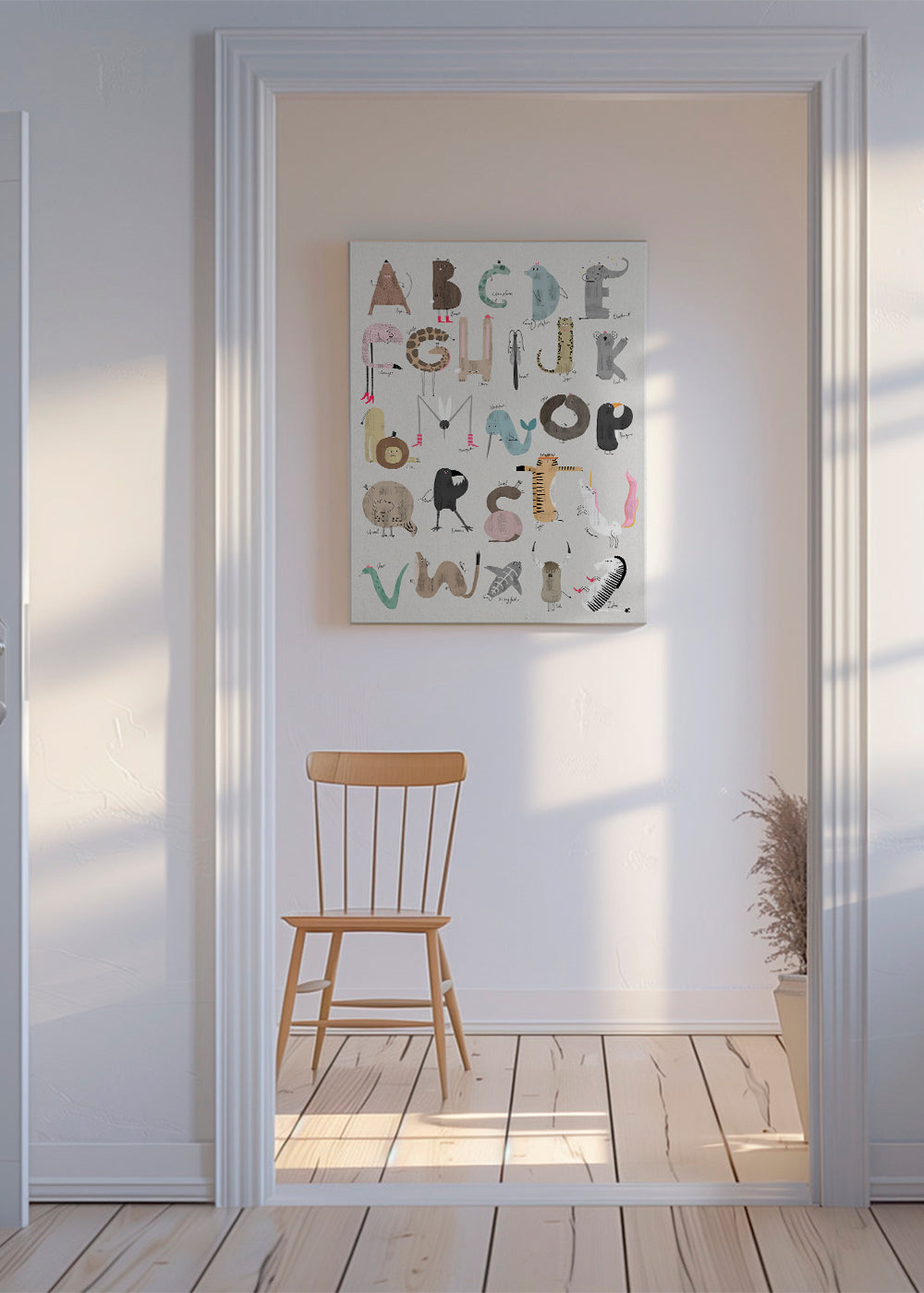 Barnposter ABC djur