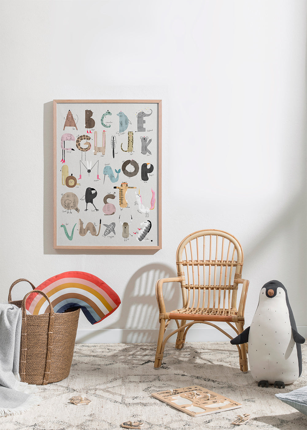 Barnposter ABC djur