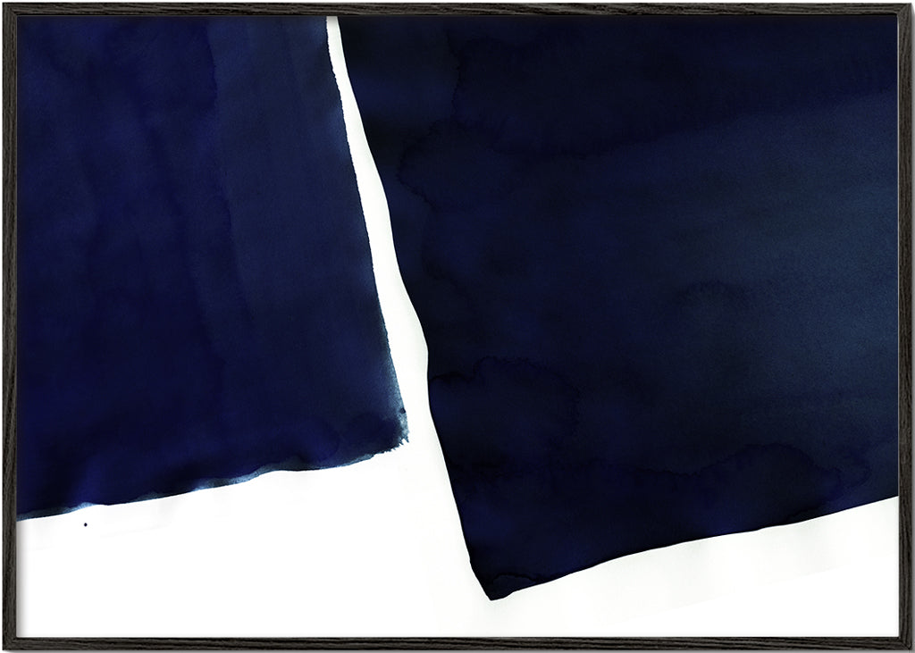 Minimalistisk design navy blå horisontella block