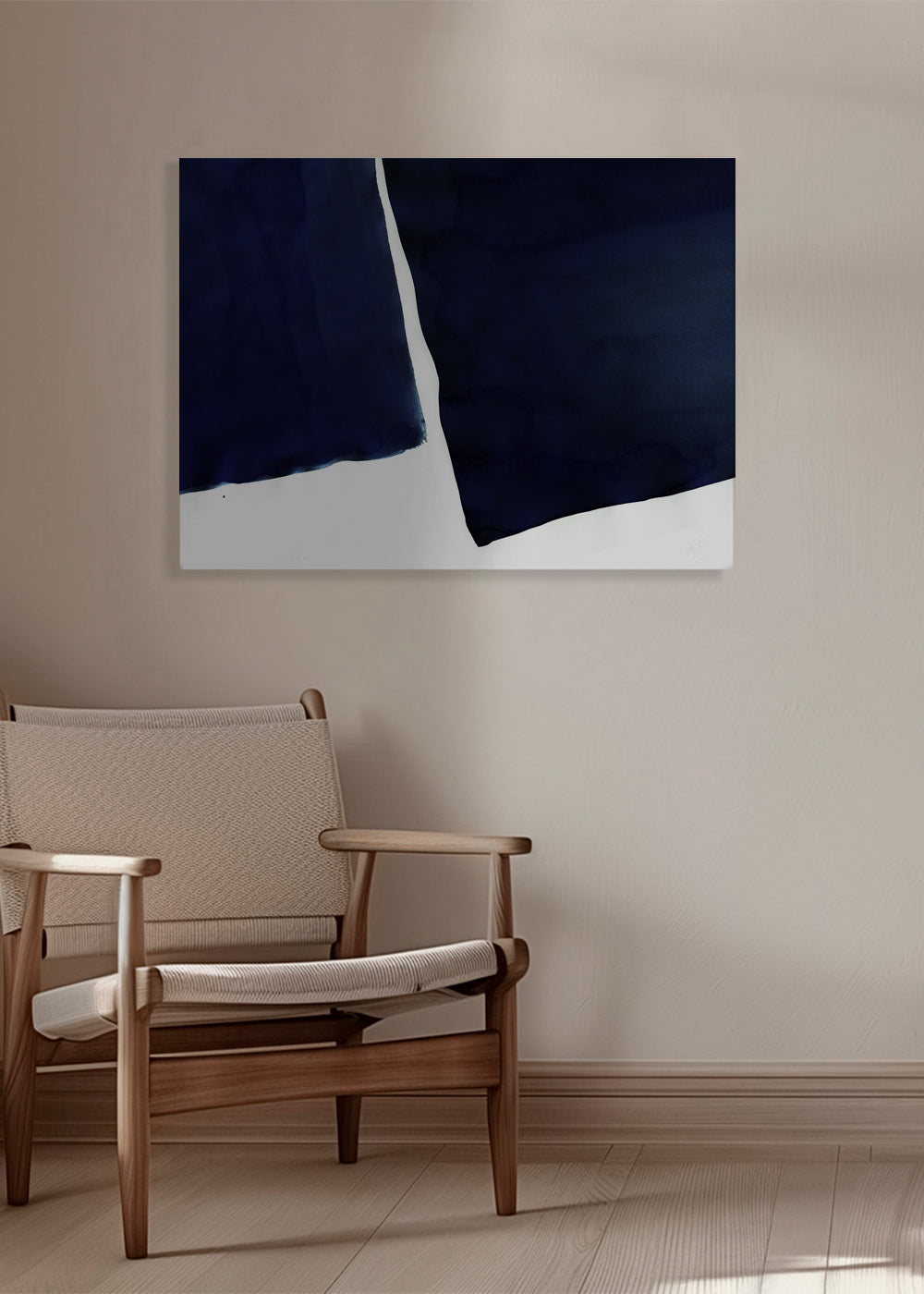 Minimalistisk design navy blå horisontella block