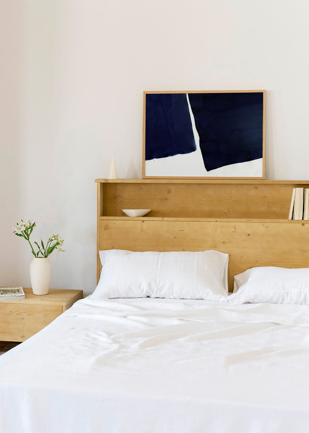 Minimalistisk design navy blå horisontella block