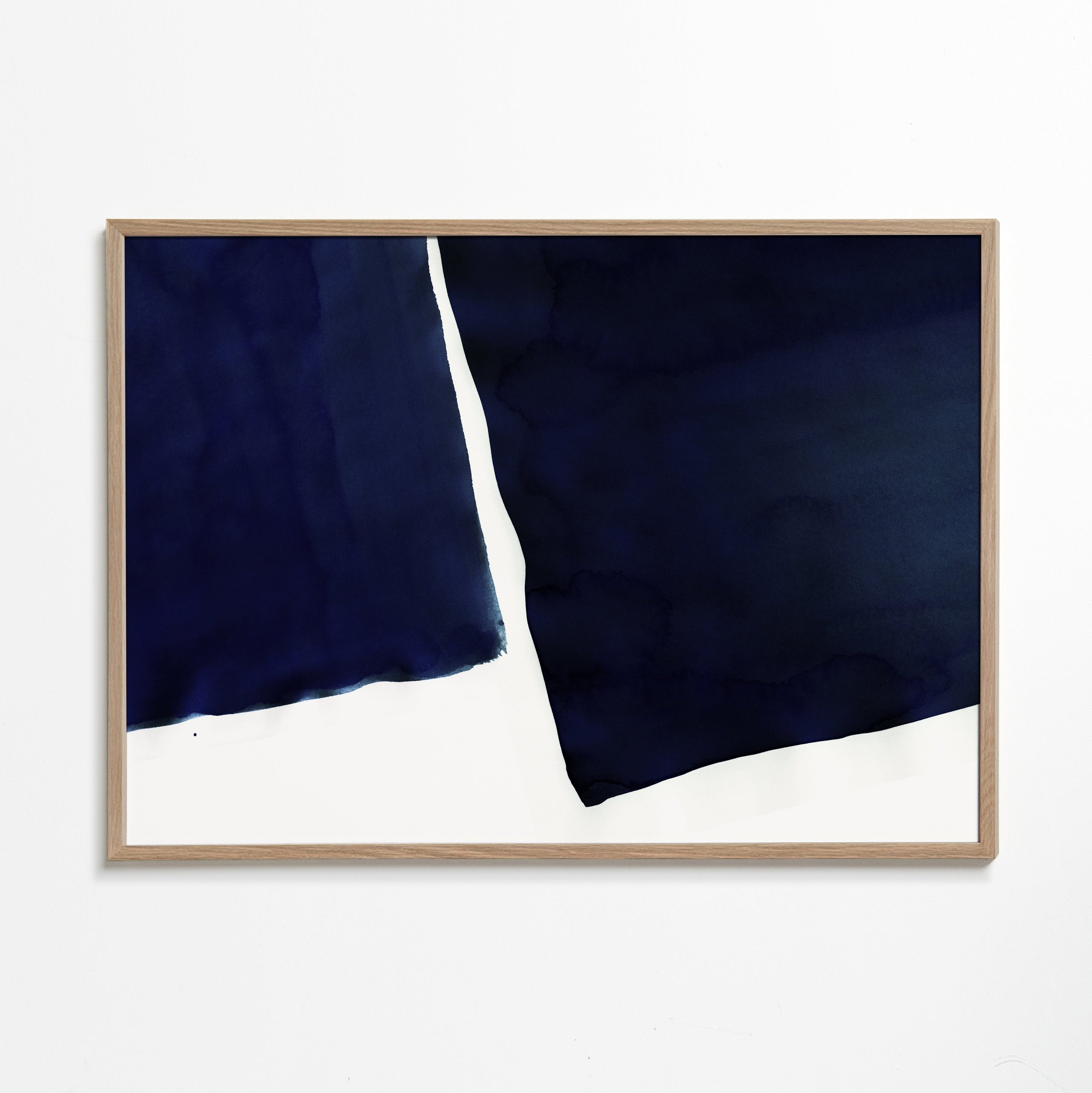 Minimalistisk design navy blå horisontella block
