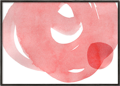 Minimalistisk rosa akvarell