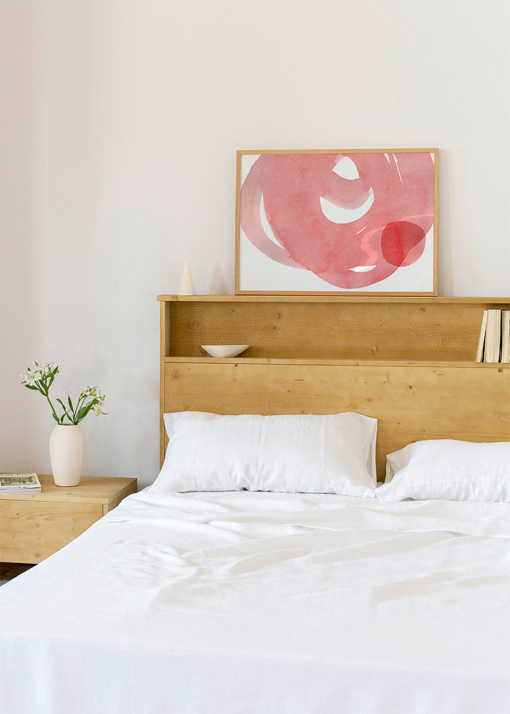 Minimalistisk rosa akvarell