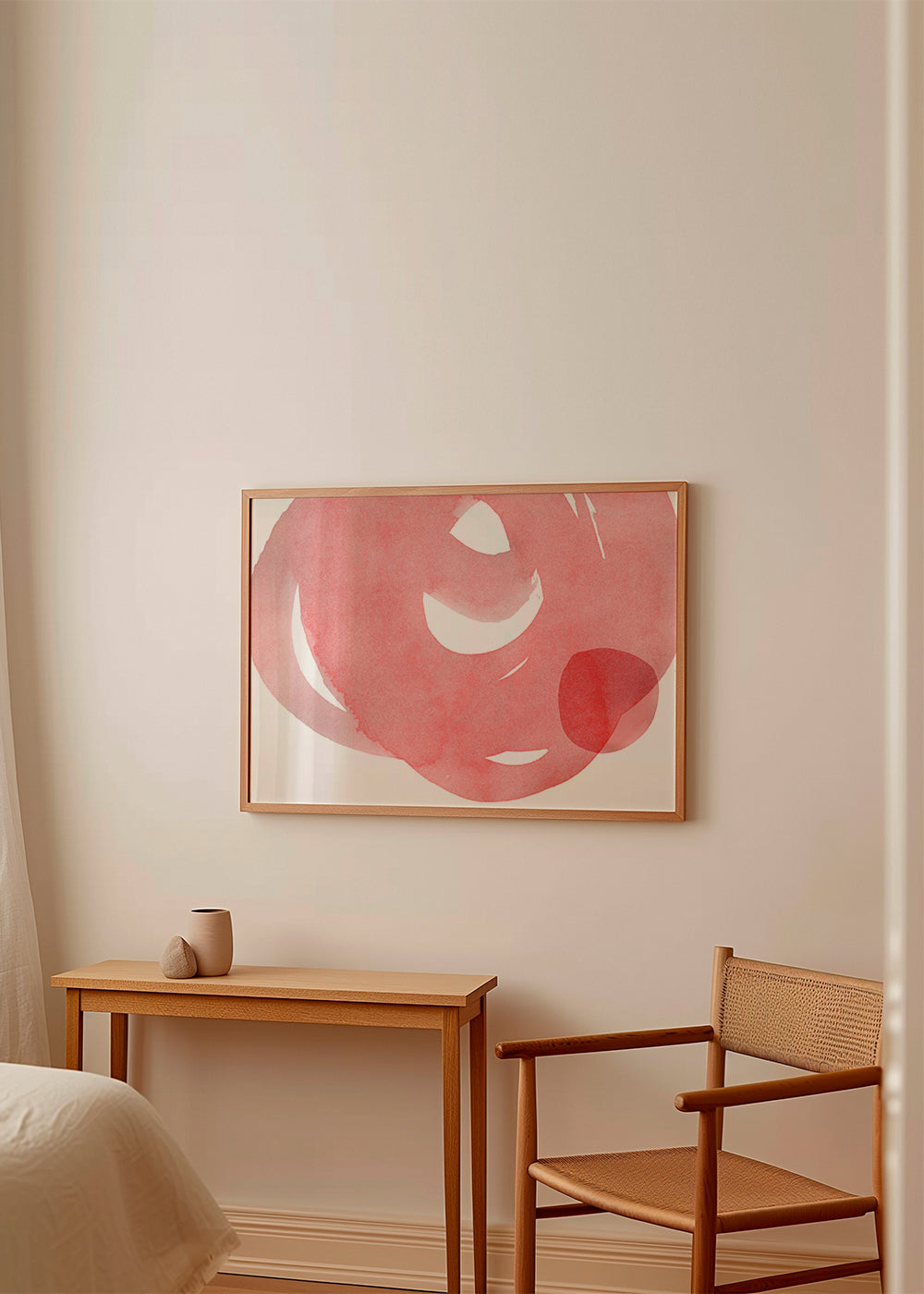Minimalistisk rosa akvarell