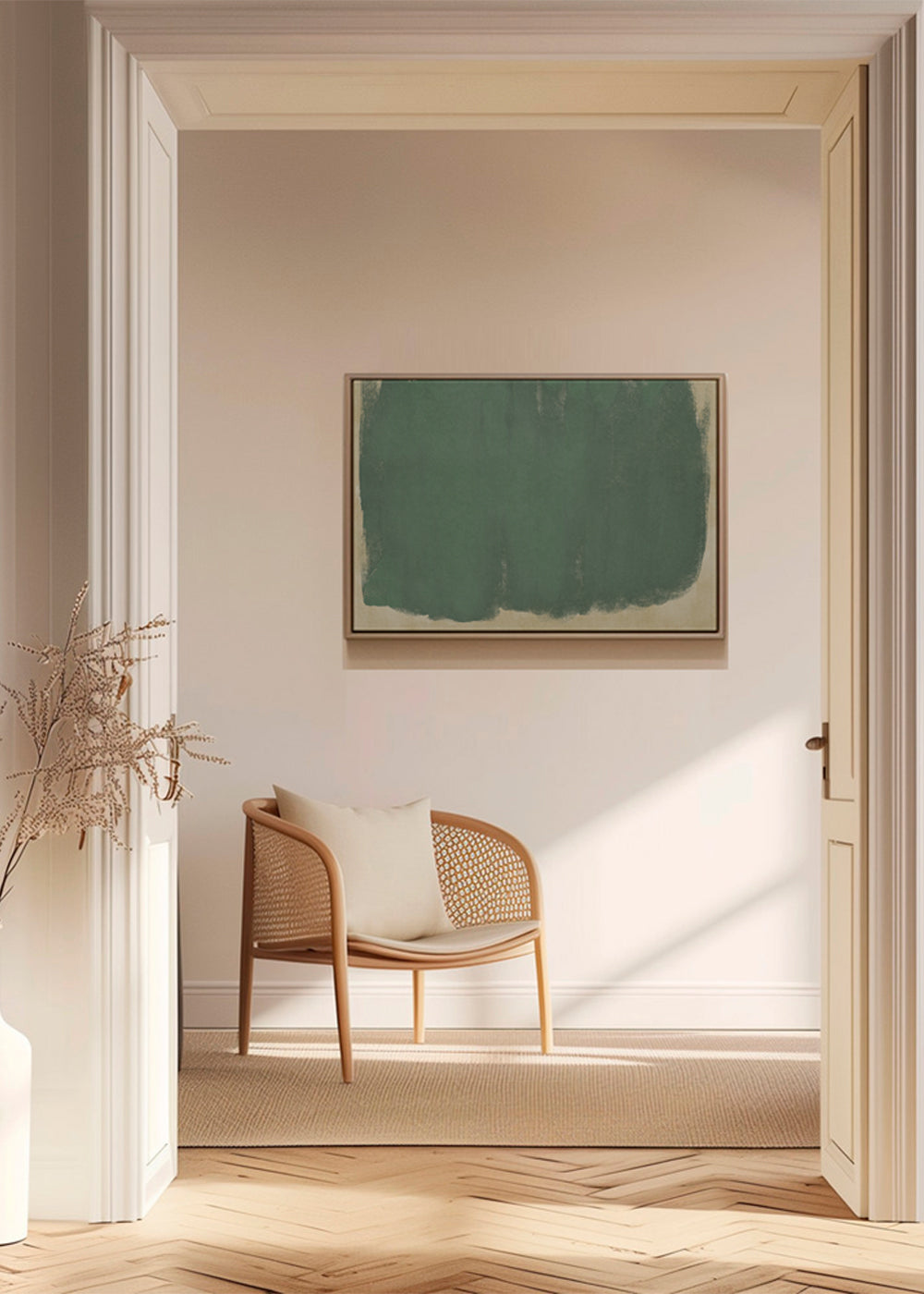 Minimalistisk grön målning