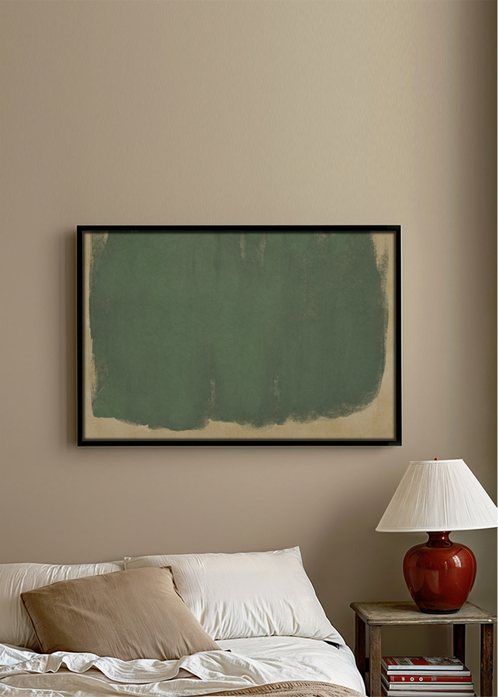 Minimalistisk grön målning