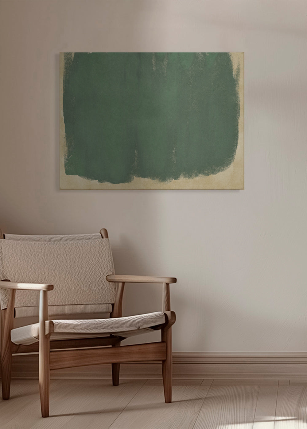 Minimalistisk grön målning