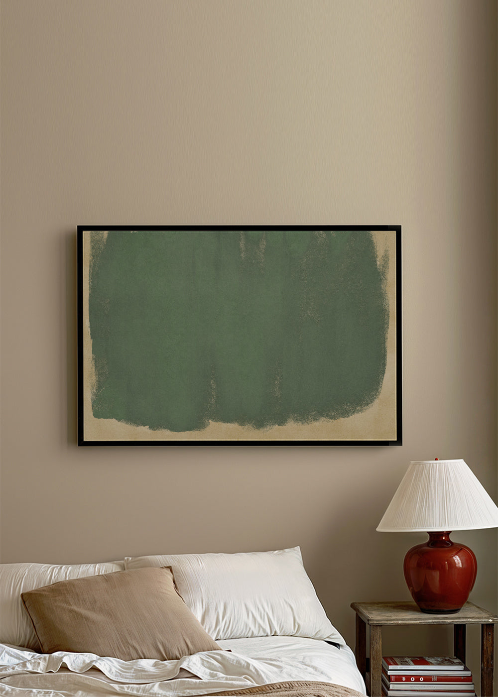 Minimalistisk grön målning