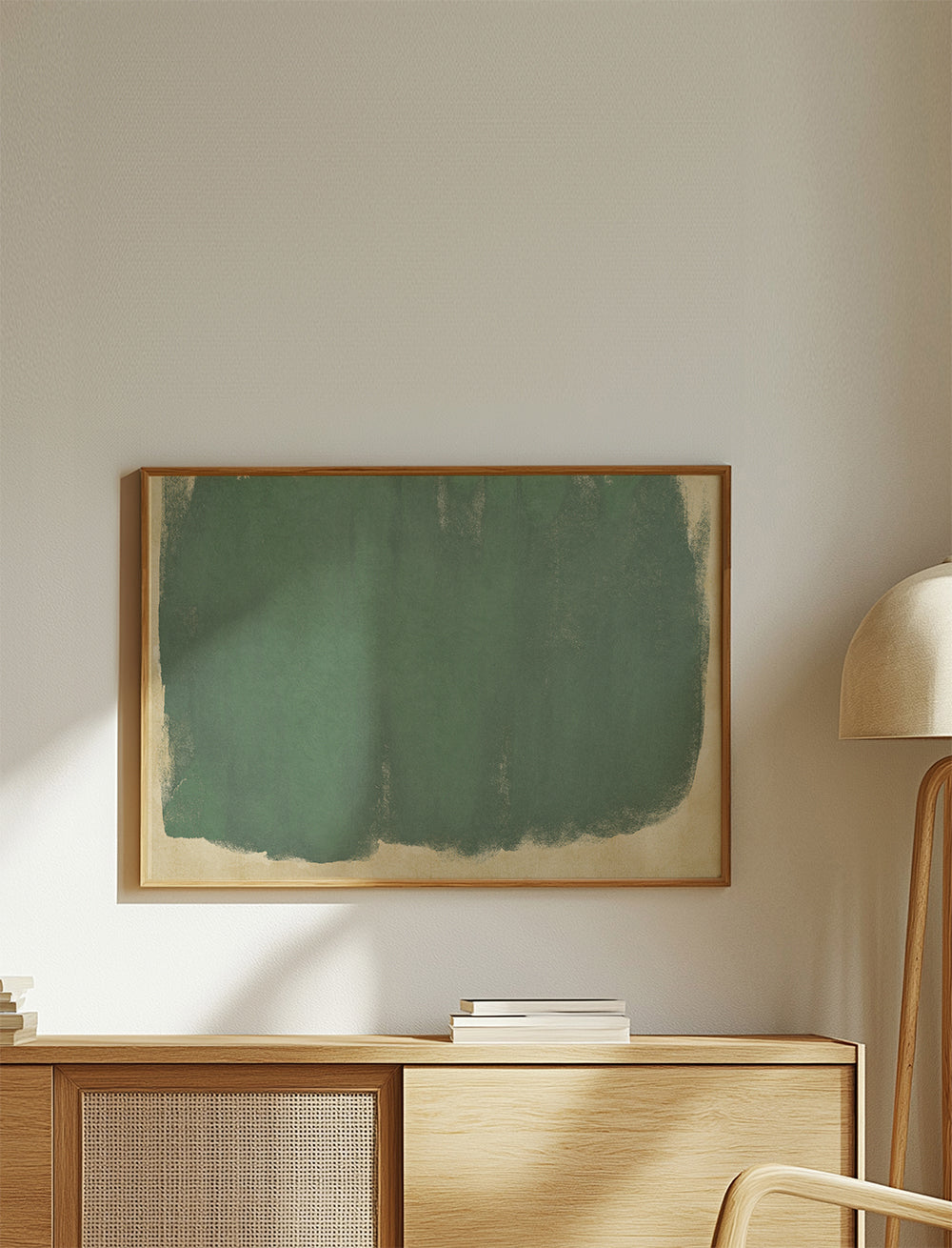 Minimalistisk grön målning