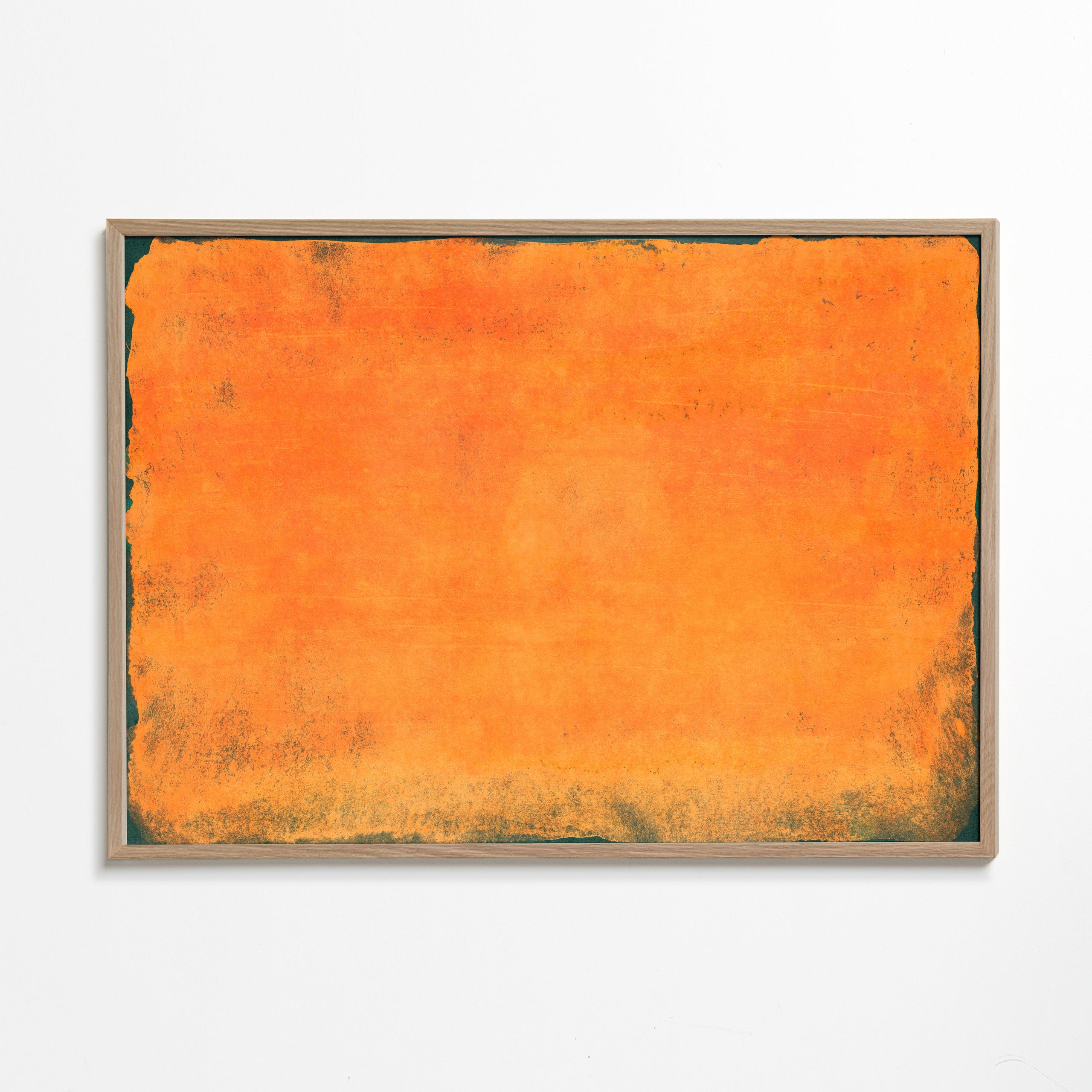 Abstrakt orange färgfält tavla