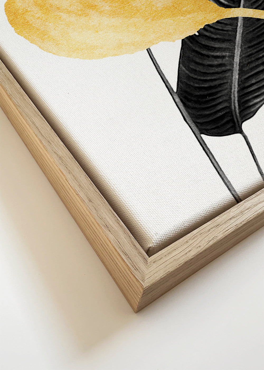 Botanisk poster svarta blad med guld