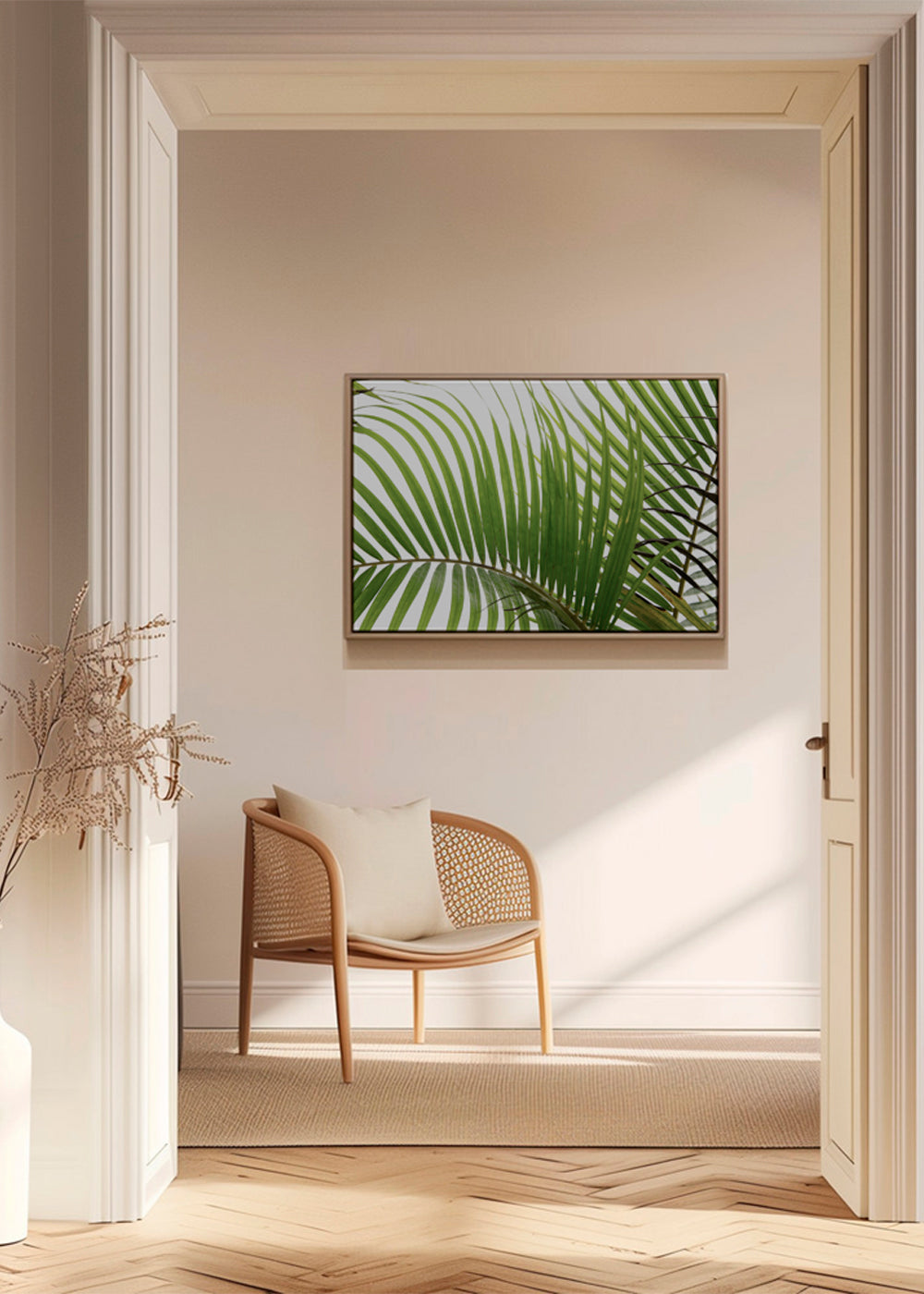 Botanisk poster med palmblad