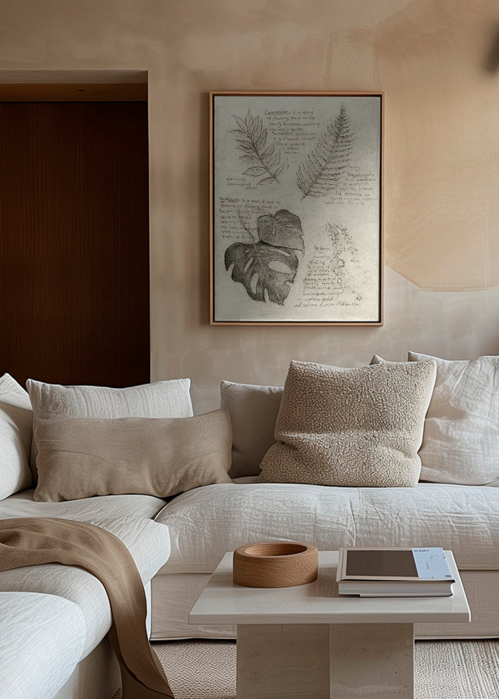 Botanisk poster med bladstudie