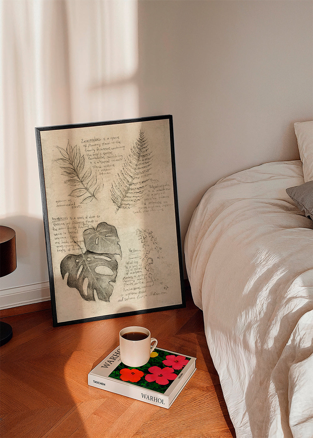 Botanisk poster med bladstudie