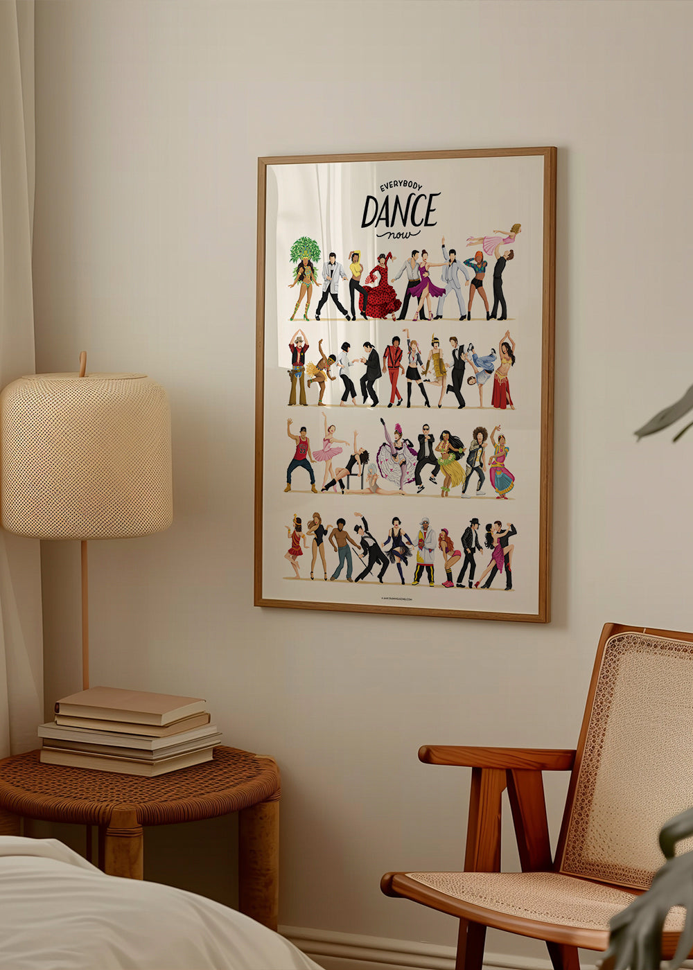Illustration av dansare i rörelse