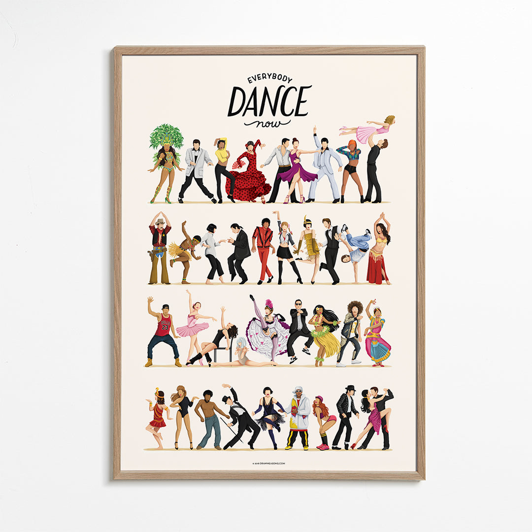 Illustration av dansare i rörelse