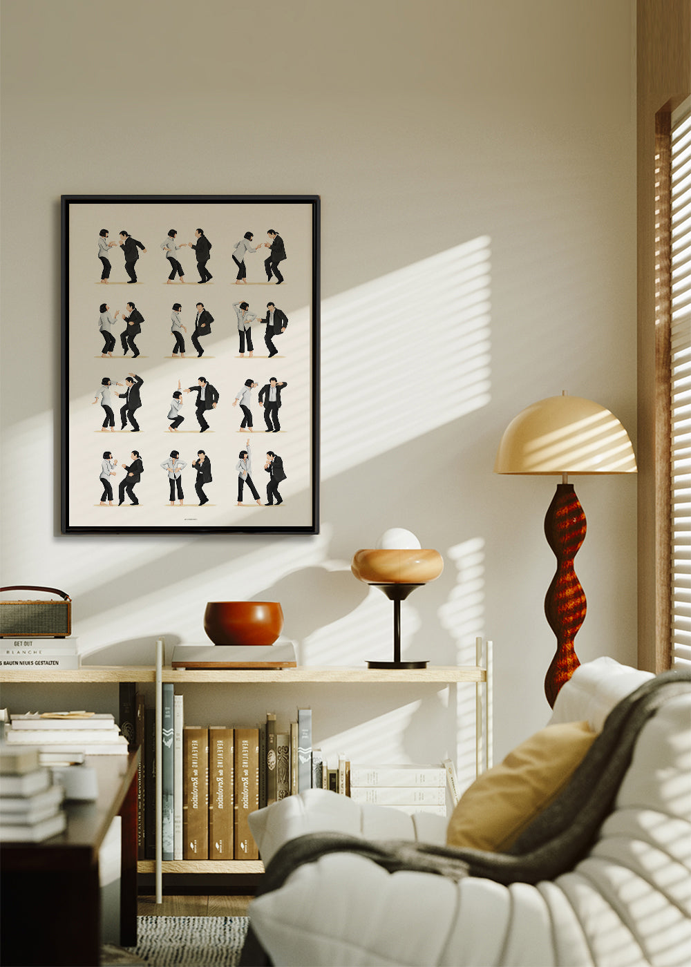 Illustration av dansande par i sekvens