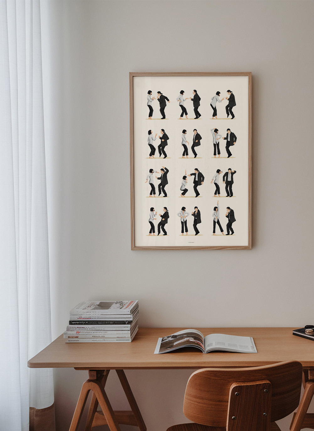 Illustration av dansande par i sekvens