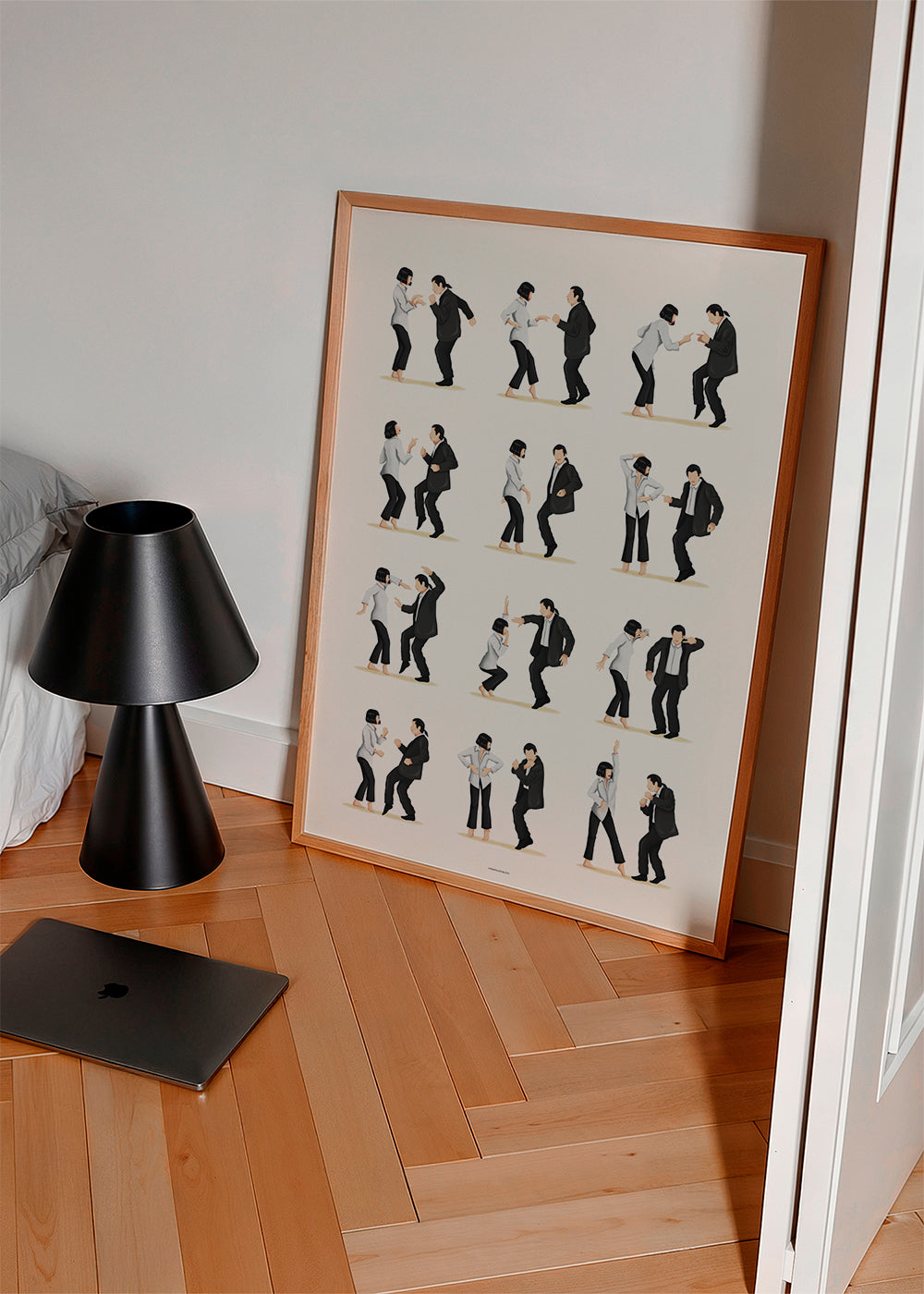 Illustration av dansande par i sekvens