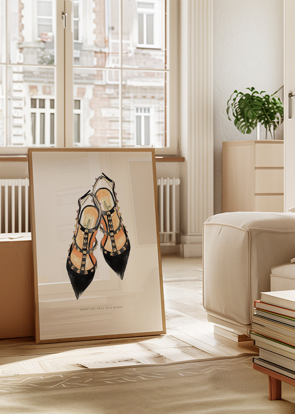 Illustration av Valentino nitskor