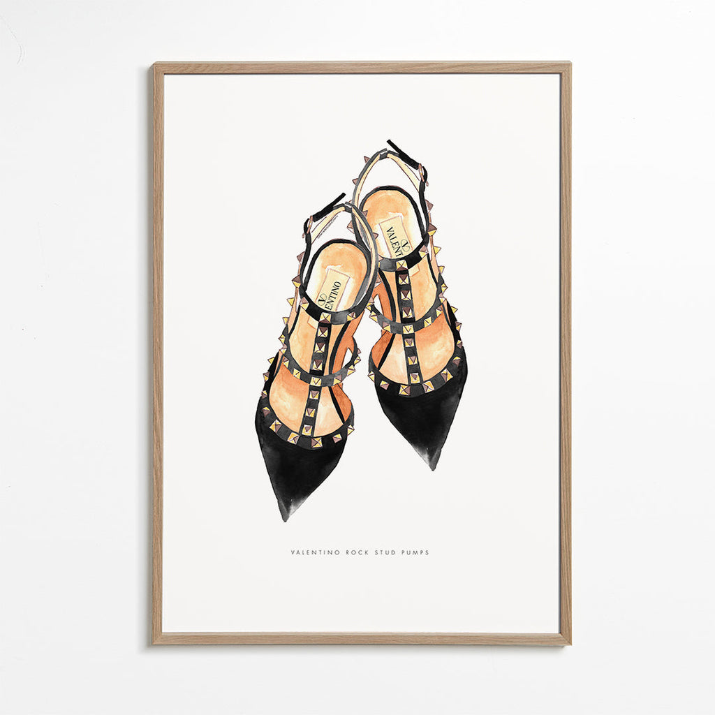 Illustration av Valentino nitskor
