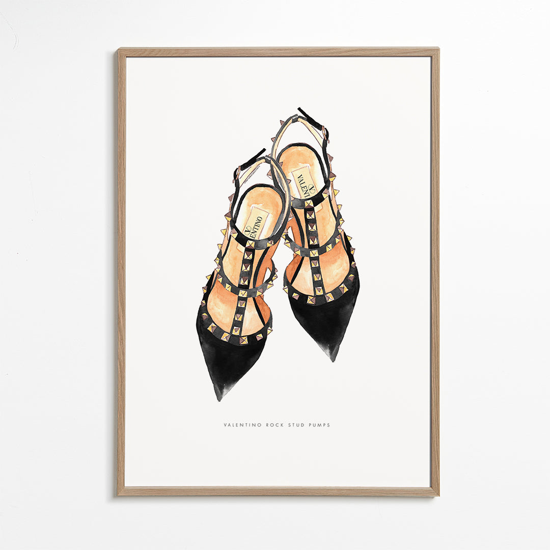 Illustration av Valentino nitskor