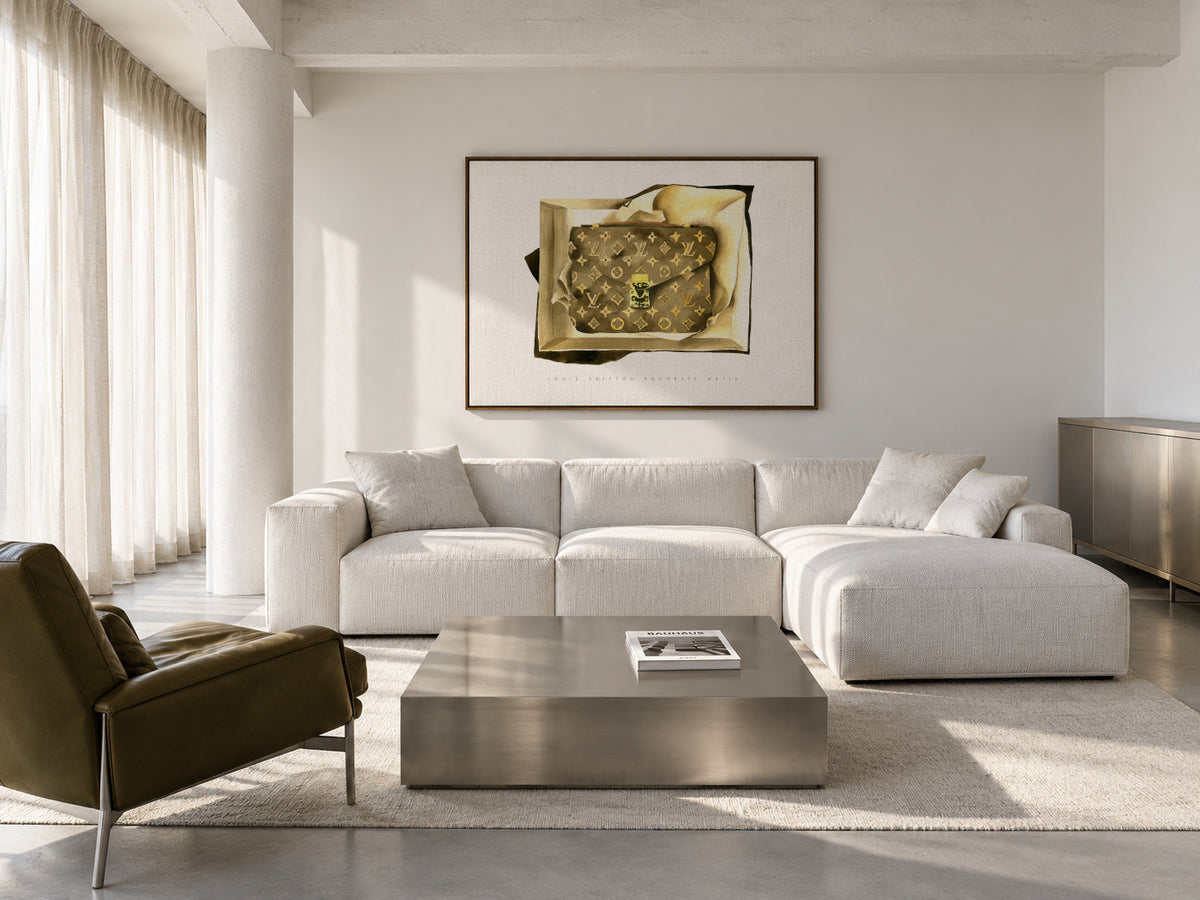 LV Pochette - Framed canvas in an interior