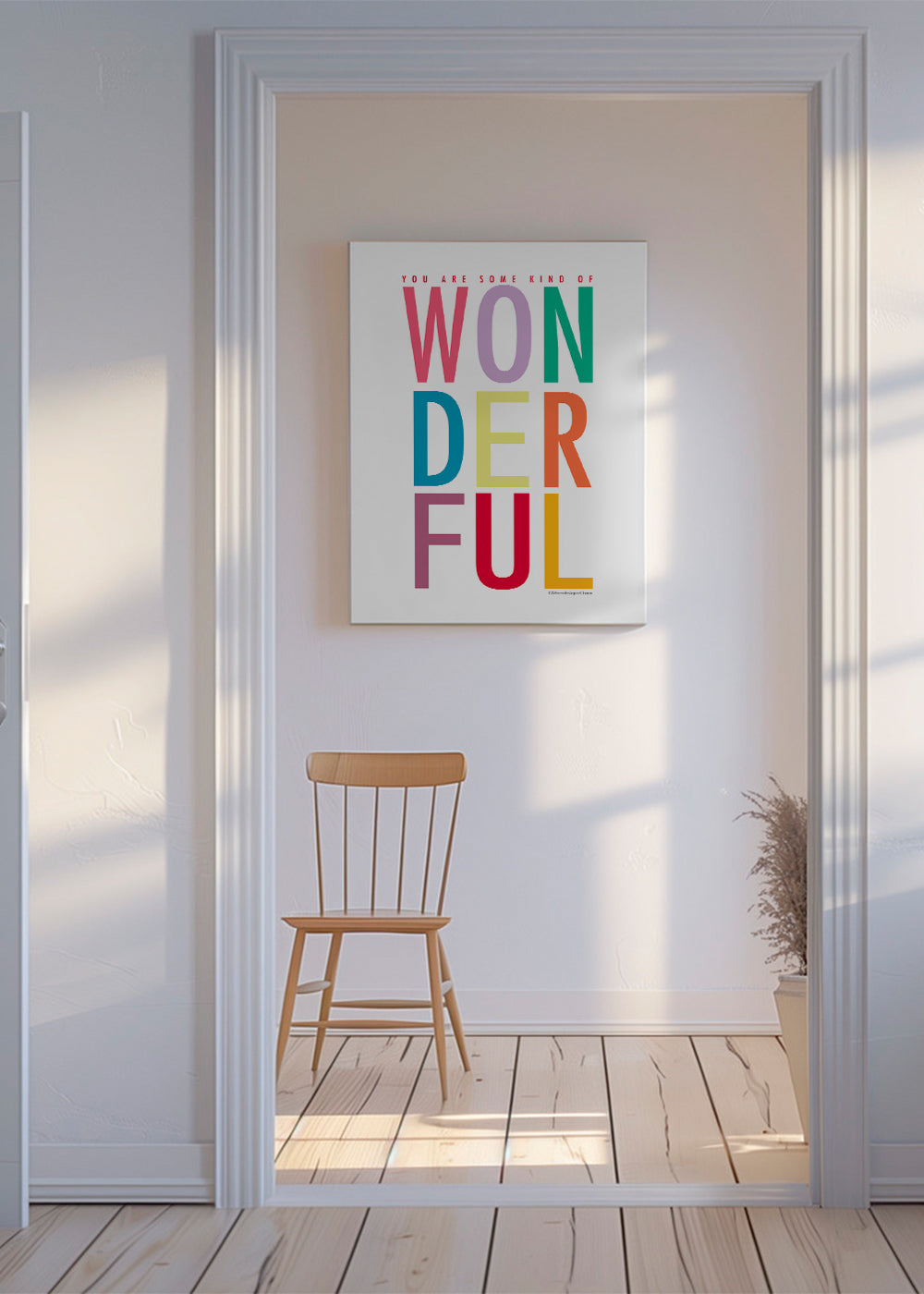 Typografisk illustration med positivt budskap