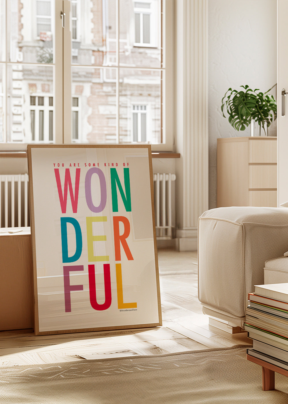 Typografisk illustration med positivt budskap