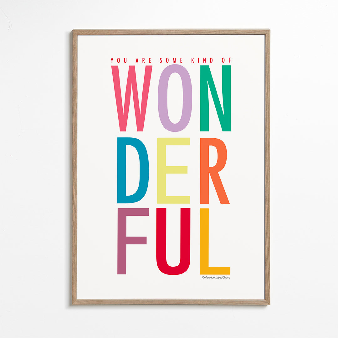 Typografisk illustration med positivt budskap